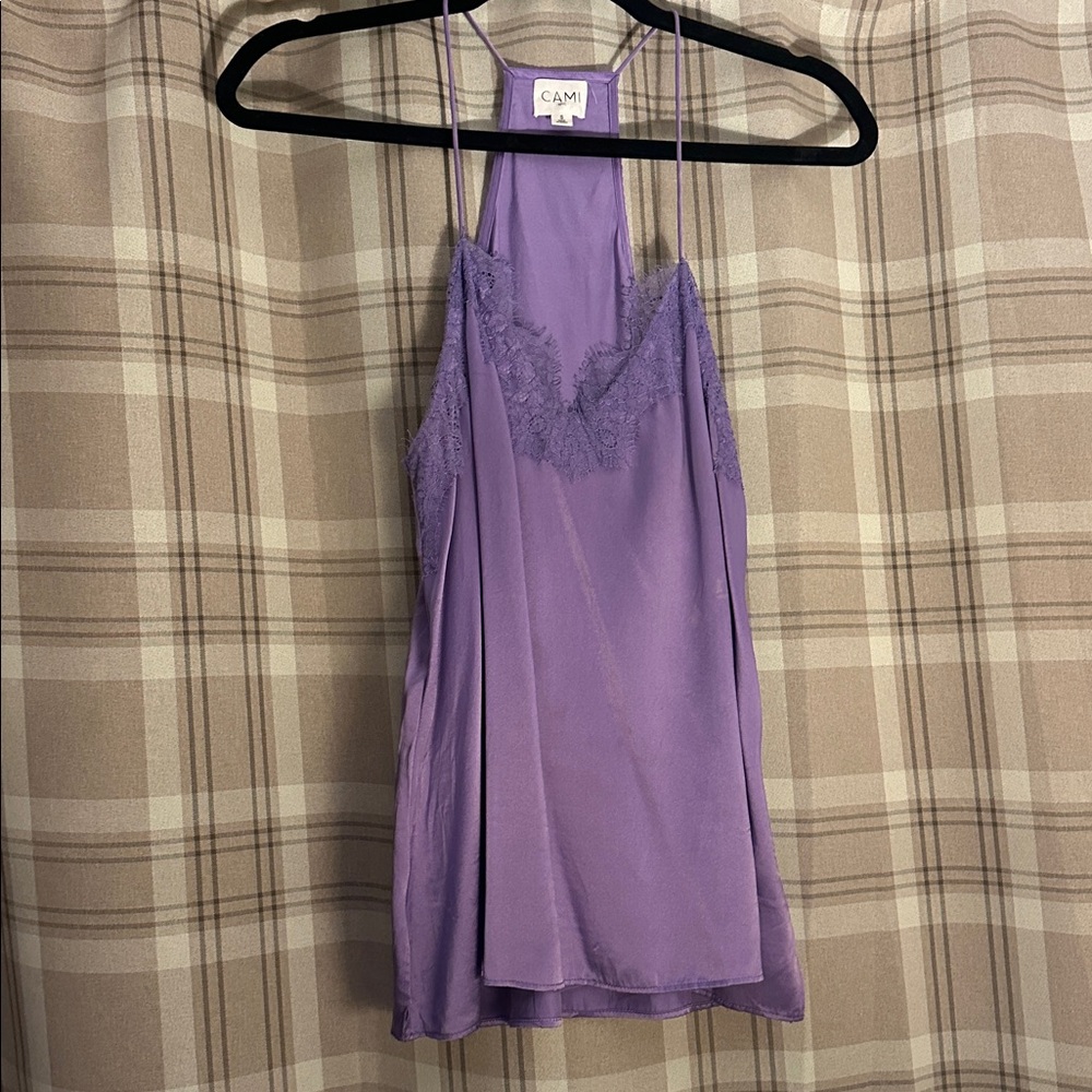 Cami Purple Lace Trim Camisole Top